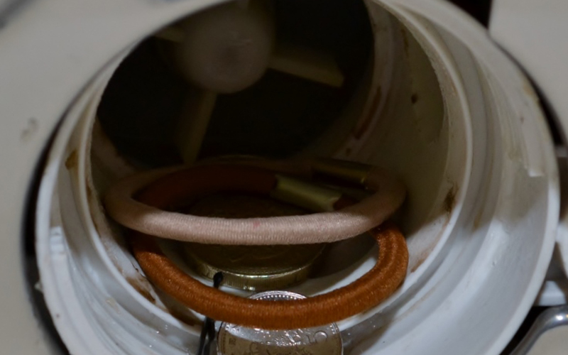 debris found in the pump